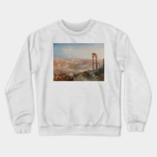 Modern Rome-Campo Vaccino by J.M.W, Turner Crewneck Sweatshirt